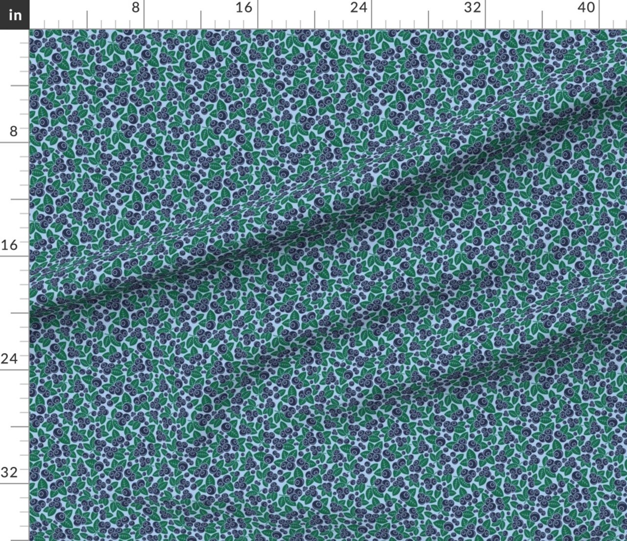 Various Fabrics by the Yard or Fat Quarter Wild Blueberries Blueberry Alaska Berry Summer Fruit Custom Printed Fabric by Spoonflower